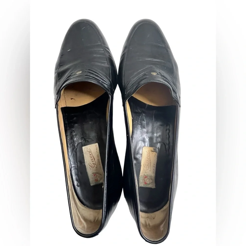 Gucci Men's Black Loafers size 43.5